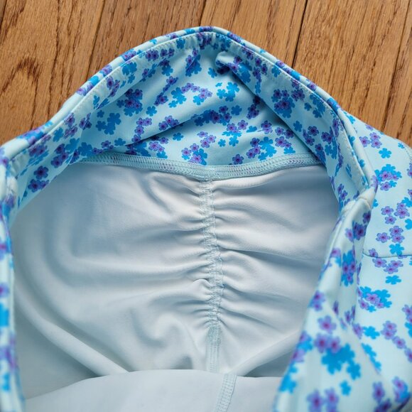 BO+TEE Baby Blue Floral Set of 3 Athleisure Beach Wear XS - Picture 12 of 16